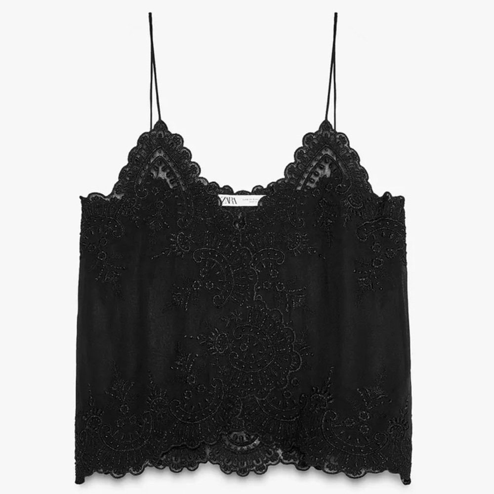 ZARA ZW COLLECTION LACE CAMISOLE TOP - Picture 5 of 14